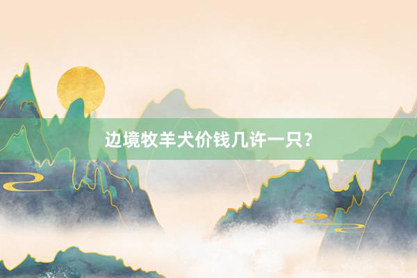 边境牧羊犬价钱几许一只？